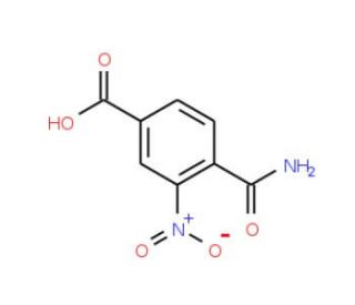 4-Aminocarbonyl-3-nitrobenzoic acid (CAS 87594-59-0) - chemical structure image