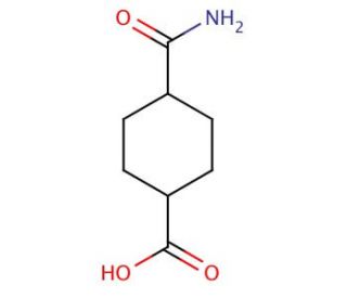 4-(aminocarbonyl)cyclohexanecarboxylic acid - chemical structure image