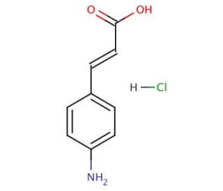 4-Aminocinnamic acid hydrochloride (CAS 54057-95-3) - chemical structure image