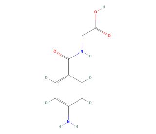 4-Aminohippuric-d4 Acid (CAS 1219805-41-0) - chemical structure image
