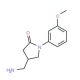 4-Aminomethyl-1-(3-methoxy-phenyl)-pyrrolidin-2-one - chemical structure image