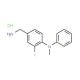 4-(aminomethyl)-2-fluoro-N-methyl-N-phenylaniline hydrochloride - chemical structure image