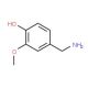 4-(Aminomethyl)-2-methoxyphenol (CAS 1196-92-5) - chemical structure image