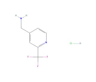 4-(Aminomethyl)-2-(trifluoromethyl)pyridine hydrochloride (CAS 1159813-38-3) - chemical structure image