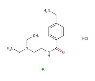 4-(aminomethyl)-N-[2-(diethylamino)ethyl]benzamide dihydrochloride - chemical structure image