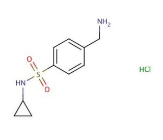 4-(aminomethyl)-N-cyclopropylbenzenesulfonamide hydrochloride - chemical structure image