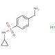 4-(aminomethyl)-N-cyclopropylbenzenesulfonamide hydrochloride - chemical structure image