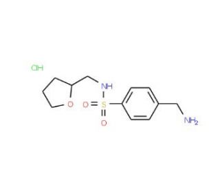 4-(aminomethyl)-N-(oxolan-2-ylmethyl)benzene-1-sulfonamide hydrochloride - chemical structure image