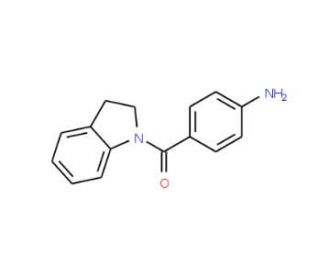 (4-Aminophenyl)(2,3-dihydro-1H-indol-1-yl)-methanone - chemical structure image