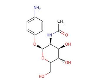 4-Aminophenyl 2-Acetamido-2-deoxy-&beta;-D-glucopyranoside (CAS 14419-59-1) - chemical structure image