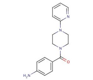 (4-Aminophenyl)[4-(2-pyridinyl)piperazino]-methanone (CAS 885949-69-9) - chemical structure image