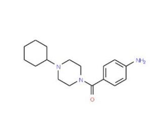(4-Aminophenyl)(4-cyclohexylpiperazino)methanone (CAS 885949-70-2) - chemical structure image