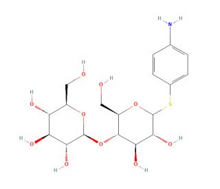 4-Aminophenyl b-D-thiocellobiose (CAS 68636-49-7) - chemical structure image