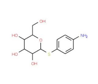 4-Aminophenyl b-D-thiomannopyranoside (CAS 129970-93-0) - chemical structure image