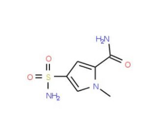 4-(aminosulfonyl)-1-methyl-1H-pyrrole-2-carboxamide - chemical structure image