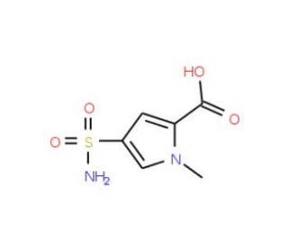4-(aminosulfonyl)-1-methyl-1H-pyrrole-2-carboxylic acid - chemical structure image