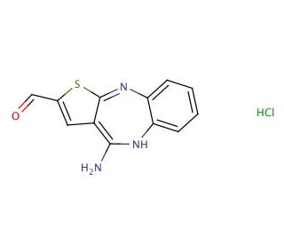 4-Aminothieno[2,3-b][1,5]benzodiazepine-2-carboxaldehyde Hydrochloride - chemical structure image