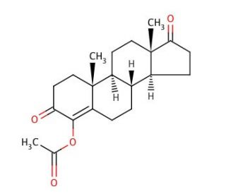 4-Androsten-4-ol-3,17-dione acetate (CAS 61630-32-8) - chemical structure image