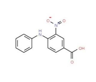 4-anilino-3-nitrobenzoic acid (CAS 16927-49-4) - chemical structure image