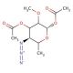 4-Azido-4,6-dideoxy-2-O-methyl-1,3-O-diacetyl-D-glucopyranose - chemical structure image