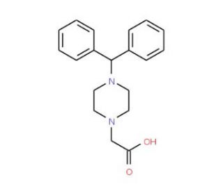 (4-Benzhydryl-piperazin-1-yl)-acetic acid - chemical structure image