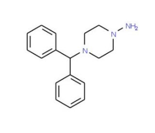 4-Benzhydryl-piperazin-1-ylamine (CAS 1698-31-3) - chemical structure image
