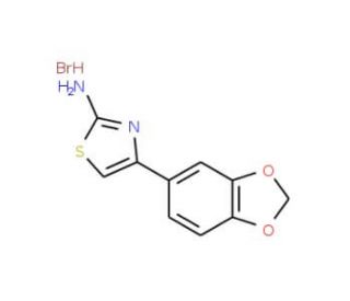 4-Benzo[1,3]dioxol-5-yl-thiazol-2-ylamine hydrobromide - chemical structure image