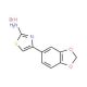 4-Benzo[1,3]dioxol-5-yl-thiazol-2-ylamine hydrobromide - chemical structure image