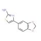 4-Benzo[1,3]dioxol-5-yl-thiazol-2-ylamine - chemical structure image
