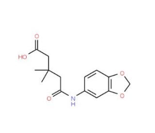 4-(Benzo[1,3]dioxol-5-ylcarbamoyl)-3,3-dimethyl-butyric acid (CAS 436088-57-2) - chemical structure image