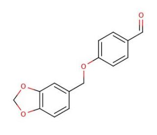 4-(Benzo[1,3]dioxol-5-ylmethoxy)-benzaldehyde - chemical structure image