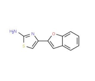 4-Benzofuran-2-yl-thiazol-2-ylamine (CAS 3084-04-6) - chemical structure image