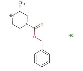 4-Benzoxycarbonyl-2-(R)-methylpiperazine hydrochloride (CAS 1217831-52-1) - chemical structure image