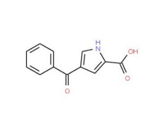4-Benzoyl-1H-pyrrole-2-carboxylic acid (CAS 15372-84-6) - chemical structure image