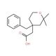 (4-Benzyl-2,2-dimethyl-tetrahydro-pyran-4-yl)-acetic acid - chemical structure image