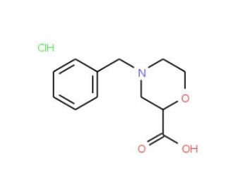 4-Benzyl-2-carboxymorpholine hydrochloride (CAS 135072-15-0) - chemical structure image