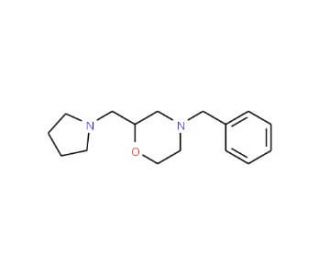 4-Benzyl-2-((pyrrolidin-1-yl)methyl) morpholine (CAS 635699-06-8) - chemical structure image