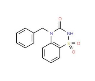 4-Benzyl-2H-1,2,4-benzothiadiazin-3(4H)-on-1,1-dioxide (CAS 964-08-9) - chemical structure image