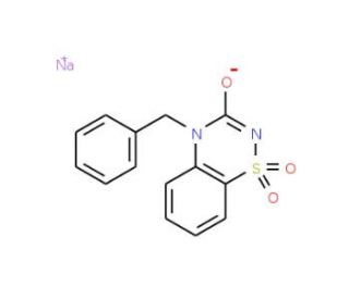 4-Benzyl-2H-1,2,4-benzothiadiazin-3(4H)-one-1,1-dioxide sodium salt - chemical structure image