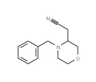 4-Benzyl-3-cyanomethylmorpholine (CAS 170701-93-6) - chemical structure image