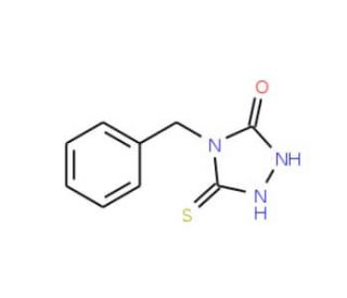 4-Benzyl-5-thioxo-[1,2,4]triazolidin-3-one (CAS 119482-69-8) - chemical structure image