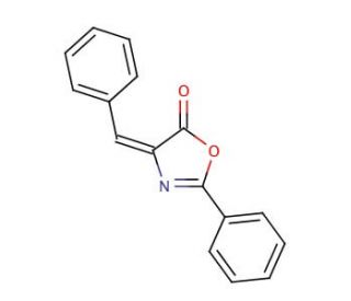 4-Benzylidene-2-phenyl-2-oxazolin-5-one (CAS 17606-70-1) - chemical structure image