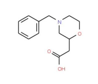 (4-Benzylmorpholin-2-yl)acetic acid (CAS 146944-27-6) - chemical structure image