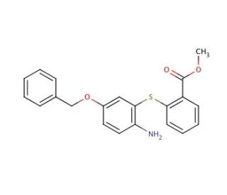 4-Benzyloxy-2-(2&prime;-carbomethoxy)thiophenylaniline (CAS 329217-05-2) - chemical structure image