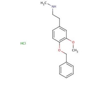 4-Benzyloxy-3-methoxy-N-methylphenethylamine Hydrochloride (CAS 35266-64-9) - chemical structure image