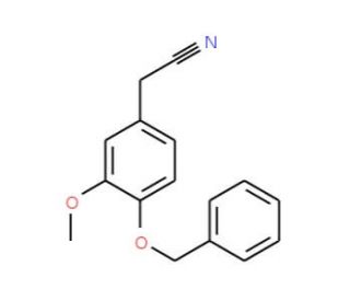 4-Benzyloxy-3-methoxyphenylacetonitrile (CAS 1700-29-4) - chemical structure image