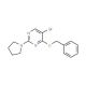 4-Benzyloxy-5-bromo-2-(1-pyrrolidinyl)pyrimidine (CAS 885952-21-6) - chemical structure image