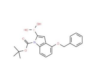 4-Benzyloxyindole-2-boronic acid, N-BOC protected (CAS 850568-52-4) - chemical structure image