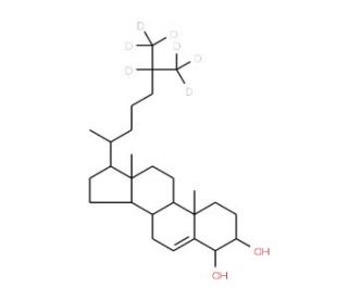 4&beta;-Hydroxy Cholesterol-d7 (CAS 1246302-80-6) - chemical structure image
