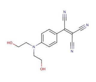 [4-[Bis(2-hydroxyethyl)amino]phenyl]-1,1,2-ethylenetricarbonitrile (CAS 56672-91-4) - chemical structure image